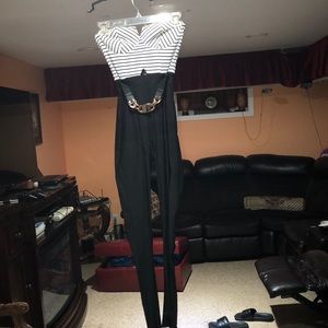 Black and white  jumpsuit